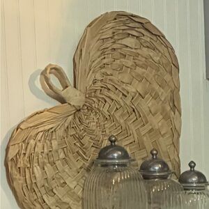 Rustic Heart-Shaped Woven Wall Art